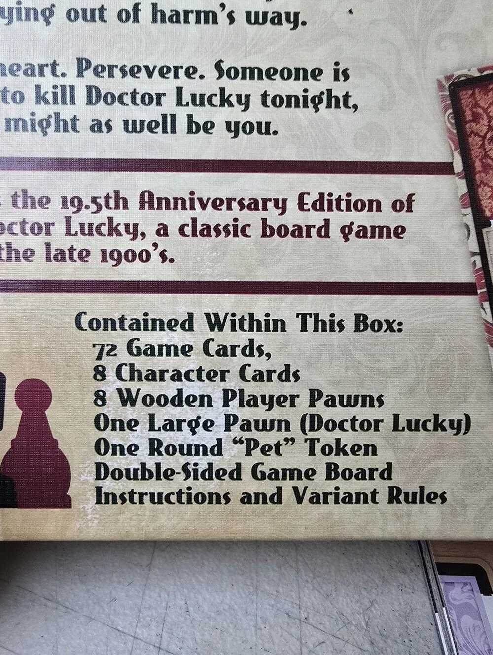 Kill Doctor Lucky Deluxe 19.5th Anniversary Edition Cheapass Games 100% Complete